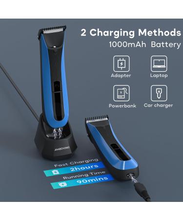 Men's Body Hair Trimmer - IPX7 Waterproof, Wet/Dry Groomer with LED Light & Digital Display - Buy Online on GoSupps.com