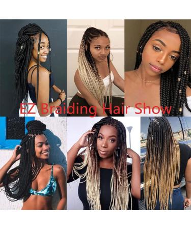 30 Inch Pre-stretched EZ Braiding Hair Extensions Yaki Texture - 6 Packs Hot Water Setting Synthetic Hair for Twist Braids (1B/27/613) - Buy Online on GoSupps.com