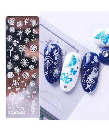 Hshduti nail stamp plate fashion flower pattern cat rabbits butterfly multi-matter stamping stencil printing pictures nail art stamp sucks nail tool nail art decoration nail art
