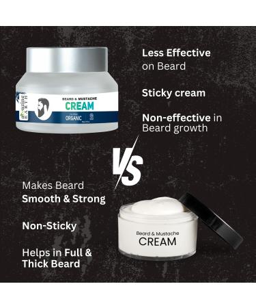 AMAzing Earth Organic Beard & Mustache Cream for Men | Vegan Chemical-Free Hair Growth 50g - Buy Online on GoSupps.com