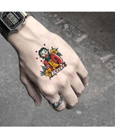 CARGEN Vintage Sailor Jerry Temporary Tattoos - Classic Traditional Old School Stickers for Men, Women, Boys, Girls - Ideal for Parties - Buy Online on GoSupps.com