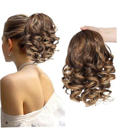 Ponytail Extension Synthetic Wigs for Women 9inch Short Curly Clip in Ponytail Hair Pieces for Women Exquisite Breathable Drawstring Clip In Ponytail Hair Extensions for Hairstyling - Buy Online on GoSupps.com