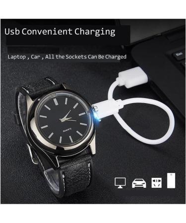 Multifunctional Electric Lighter USB Lighter with Tungsten Ignition Function Watch with Rechargeable Candle flameless Lighter(Gold) - Buy Online on GoSupps.com