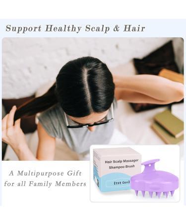 FREATECCH CHAUT Massage Brush Wet & Dry Shampoo Brush for Hair Growth & Scalp Care | Silicone Hair Root Stimulator | Dandruff Relief | Contemporary Purple Design - Buy Online on GoSupps.com