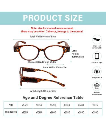 Bright LED Readers with Lights - Lighted Reading Glasses for Men & Women | Blue Light Blocking Magnifying Nighttime Use +250 - Buy Online on GoSupps.com