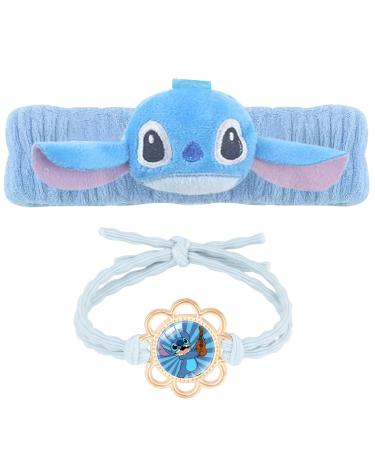 Stitch Ear Hairlace Stitch Facial Headband Stitch Make up Hair Band Stitch Coral Fleece Facial Hair Band for Washing Face Shower Sports Beauty (Style 2)