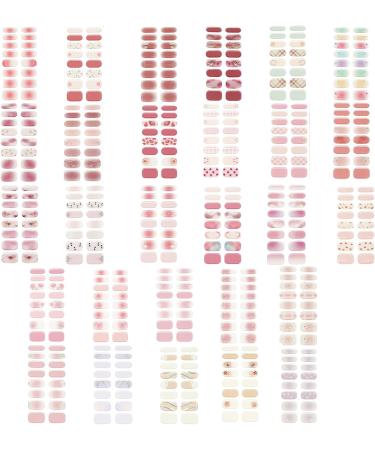 Semi Cured Gel Nail Strips Long Lasting Gel Nail Stickers Waterproof Nail Wraps UV Nail Polsih Stickers for Women Nail Art Decals Nail Accessories Bsg0254 - Buy Online on GoSupps.com