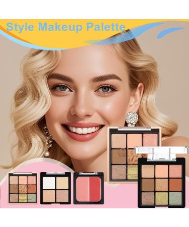 Jubilofex Makeup Palette Women Eyeshadow Blush Highlighter Long Lasting Gloss Matte Cosmetics Stage HomeWork Date Night Photography Eyes Face Beauty 02 - Buy Online on GoSupps.com