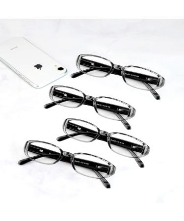 LifeArt 4 Pairs Reading Glasses - Blue Light Blocking 4.0x Magnification Computer Glasses - International Shipping Available - Buy Online on GoSupps.com