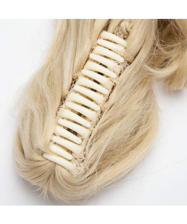 SEGO 30 cm Ponytail Hair Extension - Bleach Blonde Synthetic Braid with Butterfly Bracket | International Shipping - Buy Online on GoSupps.com
