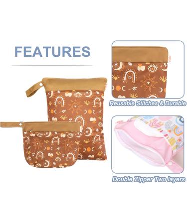Seaur Waterproof Diaper Bag & Wet Bag Set - 2-Piece Zipper Bags for Baby Daycare Beach & Fitness - 20x28cm & 30x40cm - Buy Online on GoSupps.com