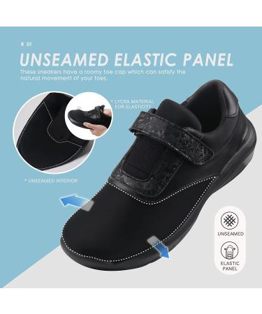 Ortho+rest Women's Diabetic Foot Pain-Free Work Shoes - Size 8, Black - Buy Online on GoSupps.com