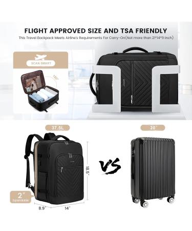 LOVEVOOK 17.3 Inch Travel Backpack with Toiletry Bag - Waterproof, Expandable, Flight Approved - USB Charging Port, Shoes Compartment - Black/Gun Color - Buy Online on GoSupps.com