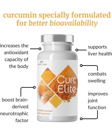 Mara Labs CurcElite Curcumin | Turmeric Extract 95% Curcuminoids | Vegan No Fillers and Non-GMO | 30 Vegan Capsules - Buy Online on GoSupps.com