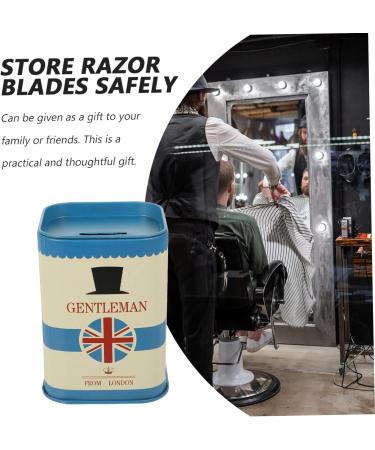 Fomiyes 4-Piece Razor Blade Storage Box - Waste Blade Container Portable Shaving Dispenser Blue 7.6x7.6cm - Buy Online on GoSupps.com