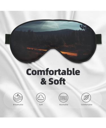 UFO At Night Print Double Sided Blackout Eye Mask - Best Sleep Mask for Men & Women - Buy Online on GoSupps.com