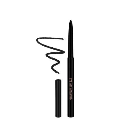 RealHer 24-HR Eyeliner - Eye Am Amazing - Black - Perfect for Subtle to Smokey Eyes - Built In Sharpener