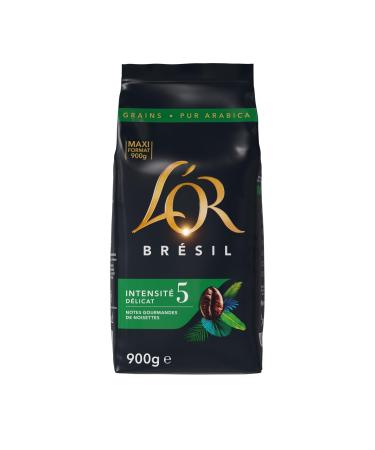 L'OR 900G Caf en Grains S lection Perle du Br sil 100% Arabica Intensit 5 de Torr faction Br sil 900 g (Lot de 1)