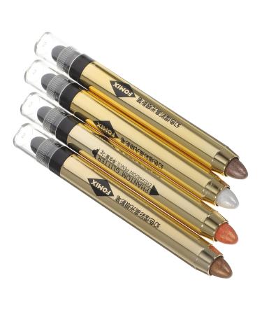 MUSISALY 4pcs Highlighter Eyeshadow Pencil Glitter Eye Shadow Metallic Eyeshadow Girl Makeup Supplies Plastic