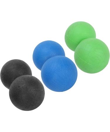 Verdant Touch Fitness Fascia Ball Set - Portable TPR Yoga Massage Balls for Muscle Relaxation | Black Green Blue - Buy Online on GoSupps.com