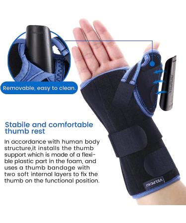 Velpeau Wrist Brace with Thumb Spica Splint for De Quervain's Tenosynovitis, Carpal Tunnel Pain - Medium Size, Right Hand - Buy Online on GoSupps.com