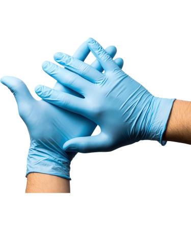 Circlecare Powder-Free Nitrile Disposable Exam Gloves - 100 Pack, Blue, Extra-Large, Latex-Free, Non-Sterile, Textured Fingertips - Buy Online on GoSupps.com