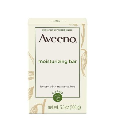 Aveeno Fragrance-Free Moisturizing Bar Soap with Nourishing Oat | 3.5 oz (100 g) - Buy Online on GoSupps.com
