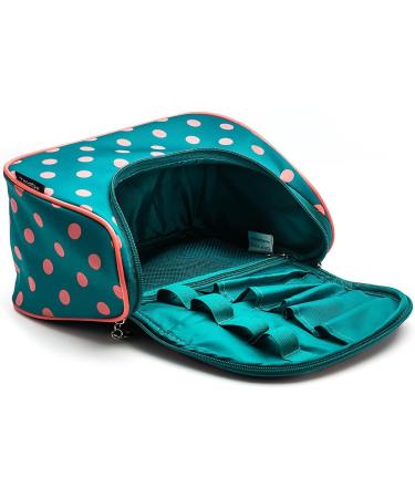 Yeiotsy Polka Dot Cosmetic Bag - Sea Blue Toiletry Organizer for Women | Travel Essential - Buy Online on GoSupps.com