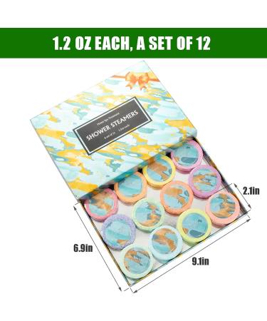 Shower Steamers Aromatherapy 12 Pack Essential Oil Bath Bombs for Stress Relief and Self Care - Relaxing Gifts for Women, Mom, Her - Ideal for Birthday, Valentine's Day (Set A) - Buy Online on GoSupps.com