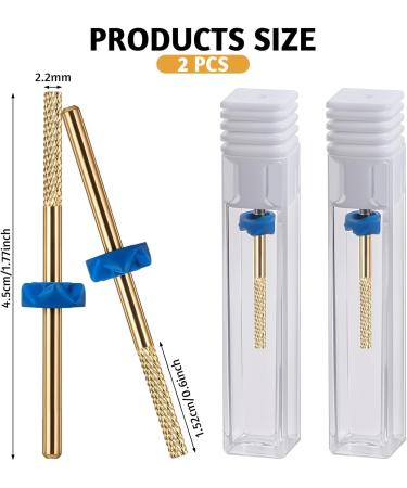 2 Pieces Nail Drill Carbide Drill Professional Nail Polisher Drill Remover Cuticle Remover Nail Drill Bit Nail Bed File Dead Nails Drill for Electric Nail File Cuticle Defection - Buy Online on GoSupps.com