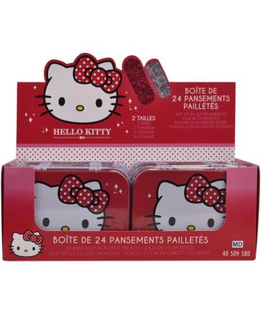 Hello Kitty Red Children's Plaster - Licensed Metal Box with 24 Plasters - Stylish Storage for Kids - Ideal for Backpacks - Buy Online on GoSupps.com
