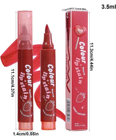 Lipstick Highlighter Matte Red Tinted Applicator Smudge Resistant Long Lasting Tinted Lip Color for Women and Girls - Buy Online on GoSupps.com
