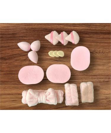 Bhavtaj Collection Makeup Tools Set 15 Pieces Headband Sponges Puffs Cleansing Sponges Dual Use Wet and Dry Skin Safe - Buy Online on GoSupps.com