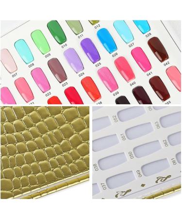 Rfeeuubft 216 Colours Nail Tips Display Book DIY Nail Art Shows Gel Colour Card Chart Painting Display Board Black - Buy Online on GoSupps.com