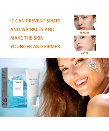 Centella Sunscreen Calming Moisture Daily Sunscreen SPFf 50+ Pa++++ Face Sunscreen Water-Fit Sun Serum Sunscreen Sun Cream SPF 50 Face Moisturiser All Day Sun Cream SPF 50 Sunscreen UV Defense - Buy Online on GoSupps.com