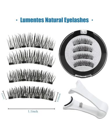 Lumentes Natural Looking Reusable Magnetic Eyelashes | Slim False Eyelash Kit - International Shipping Available - Buy Online on GoSupps.com