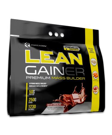 Forzagen Lean Gainer Premium Mass Builder 12 & 8 Lbs, 2 Flavor Available, Natural Carb Source, Oats, Sweet Potatoes, Yams (Dutch Chocolate, 12 LBS) Chocolate 12 Pound (Pack of 1)