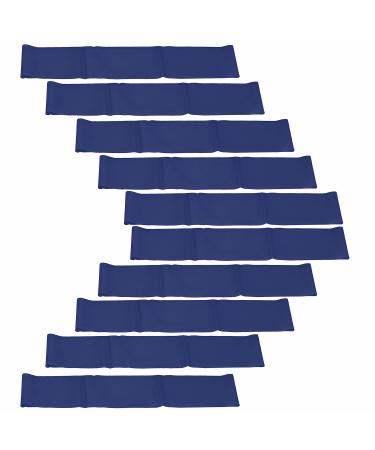 CanDo Resistance Exercise Band Loop Blue Heavy 15 inch - Set of 10 for Workouts Exercise Yoga Training at Home or Gym Durable Latex Fitness Bands