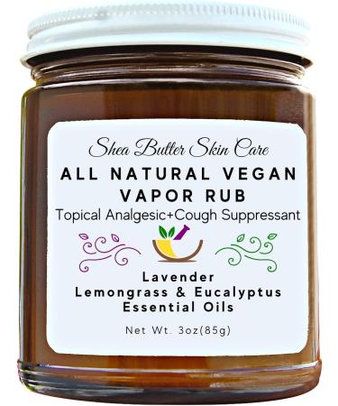 All Natural Vegan Vapor Rub |Powerful Cough Suppressant & Topical Analgesic |Cough Cold Muscle & Joint Aches & Pain |with Menthol Camphor Essential Oils | No Beeswax No Petrolatum |Dr. Chidi's Rx - Buy Online on GoSupps.com