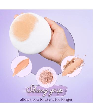 Extra Large Jumbo 4.5 Powder Puffs - 100% Pure Cotton Soft Fluffy Washable Makeup Puff for Face & Body - White (Pack of 1) - Buy Online on GoSupps.com