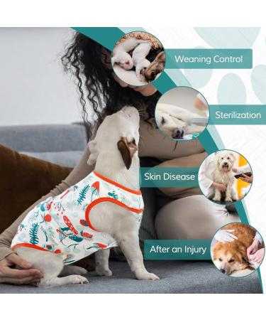 Pumyporeity Surgical Suit for Dogs | Healing Anti-Licking Vest for Post-Operation Protection | Belly Wound & Skin Care Available in Mushroom Size L - Buy Online on GoSupps.com