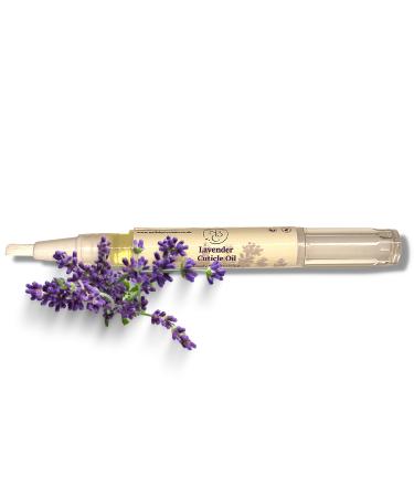 Lavender cuticle oil 3ml twist pen vegan & cruelty free. Soft brush application. Prevents hang nails. Moisturises cuticles. Fresh scent. Natural ingredients. Essential Oils. Fast Absorption