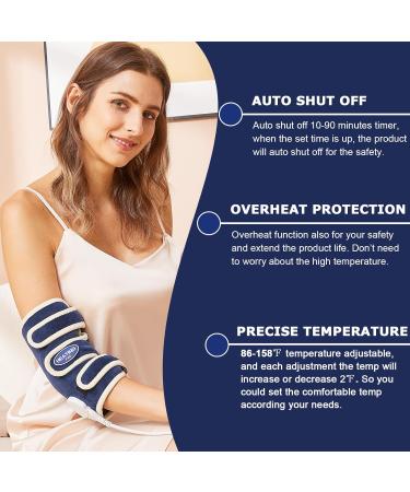 aldious Elbow Heating Pad for Tendonitis & Tennis Elbow | Electric Heated Wrap for Arthritis & Cubital Tunnel | Fast Heat Therapy with Auto Shut Off - Buy Online on GoSupps.com