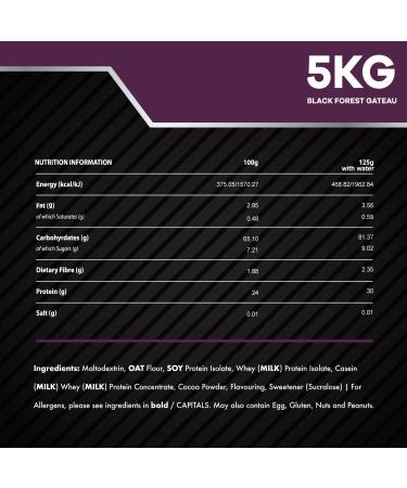 The Bulk Protein Company - Serious Gainz Mass Gainer Protein Powder Black Forest Gateau 5kg Black Forest Gateau) 5kg - Buy Online on GoSupps.com