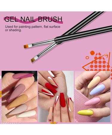 Saviland 6pcs Double-End Nail Art Brushes Set - Professional Nail Art Tools Kit for Gel Polish, Painting, Dotting, Line, Carving, and French Nails - Buy Online on GoSupps.com