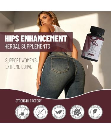 Wins Town Super Maca Capsules Hips Enhancement Herbal Supplements Support Women's Extreme Curve 60 Count - Buy Online on GoSupps.com