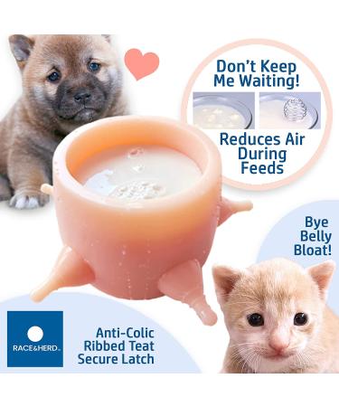 5 Teats Puppy Feeder | Silicone Nursing Station for Multiple Puppies - 17 fl oz Bottle with Nipples | Dog Nursing Supplies - Buy Online on GoSupps.com