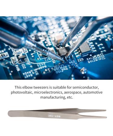 High-Precision Stainless Steel Craft Tweezers - Acid & Impact Resistant for Semiconductors & Photovoltaics - Buy Online on GoSupps.com