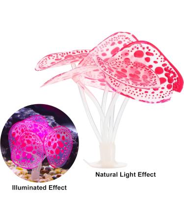 Buy VOCOSTE Pink Silicone Glowing Aquarium Coral with Suction Cup - Vibrant Marine Decor for Fish Tanks | International Shipping Available - Buy Online on GoSupps.com