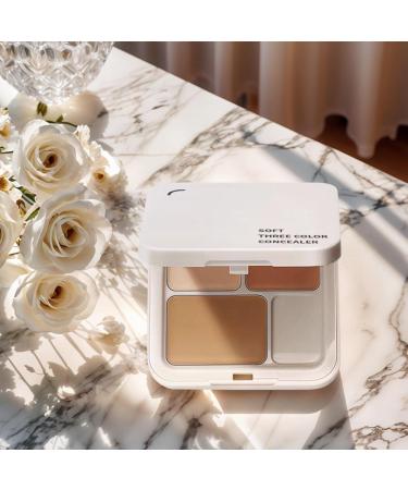 3-Color Cream Contour Palette Contouring and Highlighting Concealer | Long-Lasting Foundation Concealer for Blemishes Redness and Skin Makeup - Buy Online on GoSupps.com